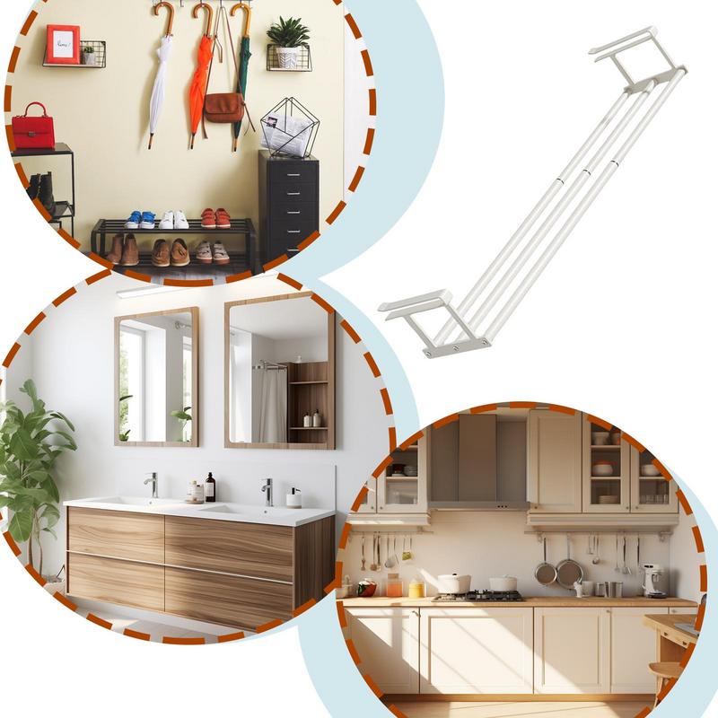 Expandable Shoe Rack Shelf Cabinet Storage Tray Space-Saving Hangings Shoe Basket Adjustable Pantry Shelf For Entryway Cabinet