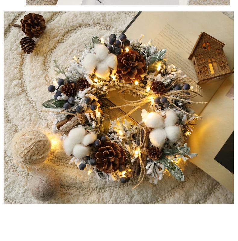 Coroană populară de Crăciun pentru ferestre și uși - Afișaj din ratan și decorațiune pentru locație