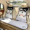Niedliches Welpen Autositzkissen Plüsch Dick Warm Autositz Nackenkissen Winter Anti-Rutsch Autositzbezug Rückenkissen Lendenwirbelstütze