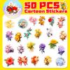 50 Retro Flowers Doodle Decals Plant Flowers Hand Account Cartoon Creative Hand Account Decals Premium Durable