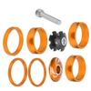 6Pcs Bike Headset Spacer Aluminium Alloy Bicycle Handlebar Stem Spacers for Mountain BikeGold