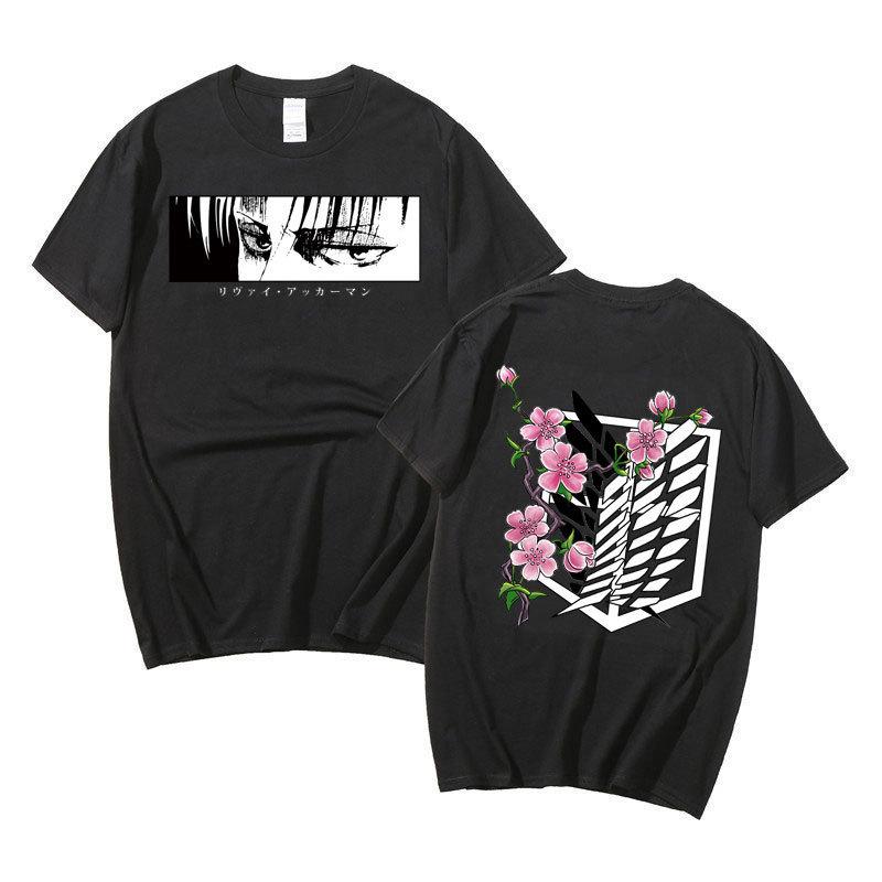 Attack On Titan Print Fashion Multi-Color Men S And Women S T-Shirts Top Short Sleeves S