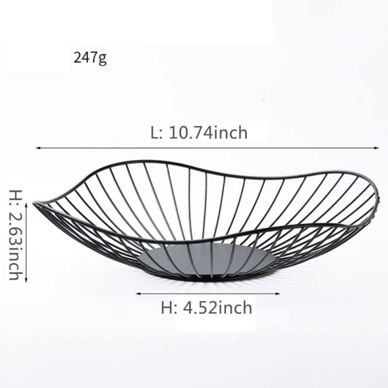 Metal Fruit Basket Simple Fruit Basin Multi-Size Iron Snack Bread Vegetable Storage Bowls Kitchen Eggs Dessert Holder Organizer