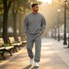 Men's Color Hoodie and Jogger Set for Spring and Fall, Casual Activewear Track Suit