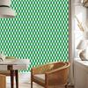 Green and white vichy check wallpaper for living room and bedroom 50x1000