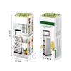 4-Sided Grater, Potato, Fruit, Vegetable, Cheese Shredder and Slicer, Kitchen Multifunctional Vegetable Cutter with Handle and Non-Slip Rubber Bottom,