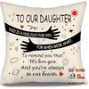 1pc Daughter Hug Throw Pillow Covers from Parents-Daughter This Is A Hug Daughter-b
