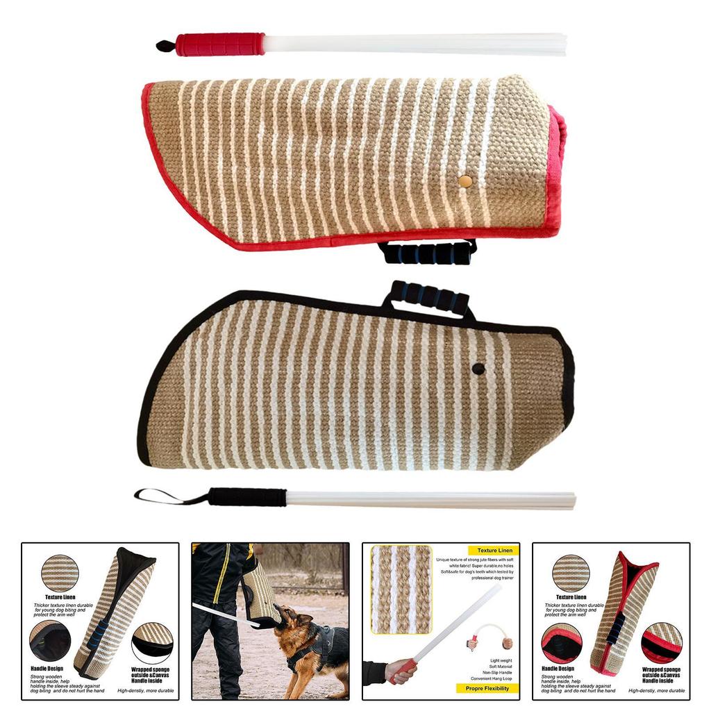 Dog Bite Sleeve Agility Trainer Training Equipment Dog Bite Pillow Tug Toy for Fetching Puppy Playing Tug of War Outdoor