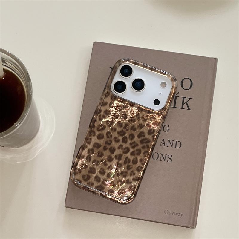 High-End Leopard Print iPhone Cases for 14-17 Pro Max Models (Autumn/Winter)
