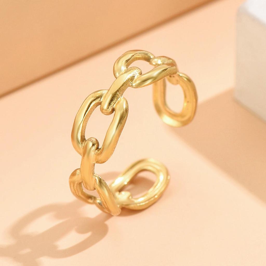 Adjustable Stainless Steel Chain Ring – Personalized & Versatile INS Style
