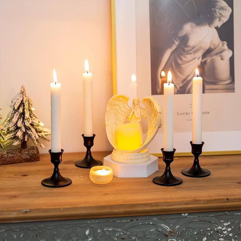 Vintage And Elegant Aluminum Tabletop Candlesticks Suitable For Valentine'S Day And Wedding Decorations