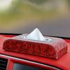 Curved Design Car Tissue Box High-end Style Car Console Tissue Box  Car Interior