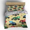 Monster Trucks with Inspiring Quotes Bedding Duvet Cover Set Duvet Cover Pillowcases  (1*Duvet Cover 2*Pillowcases, without duvet insert)