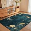 Area Rug Carpet Non Slip Vintage Koi Fish Lotus Pond Floor Mat for Entryway Bedroom Living Room Kids Room Home Decor