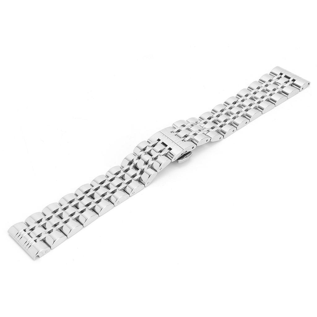 Stainless Steel Watch Band Silver       Clasp Replacement Watchband