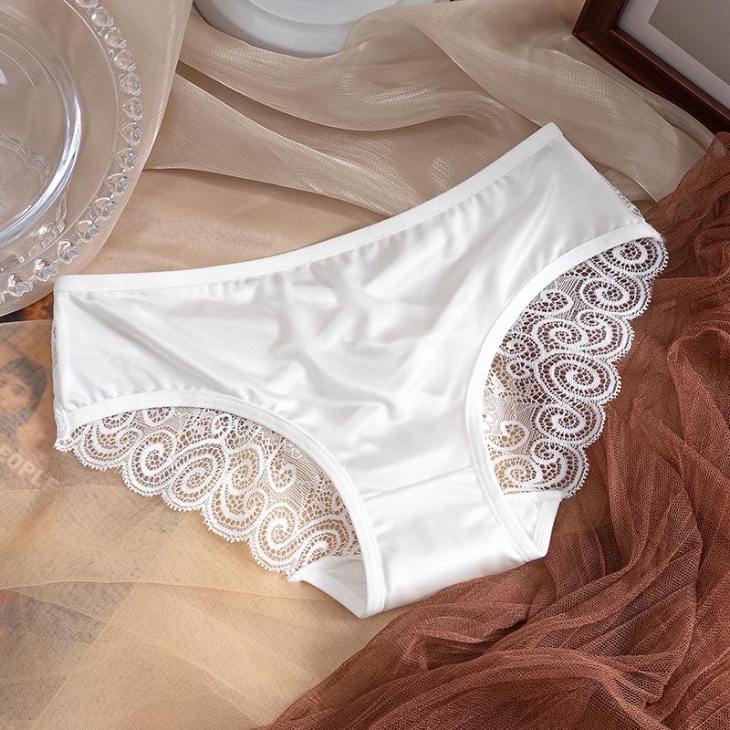 Lace Butterfly Low-Rise Panties - Breathable Ice Silk