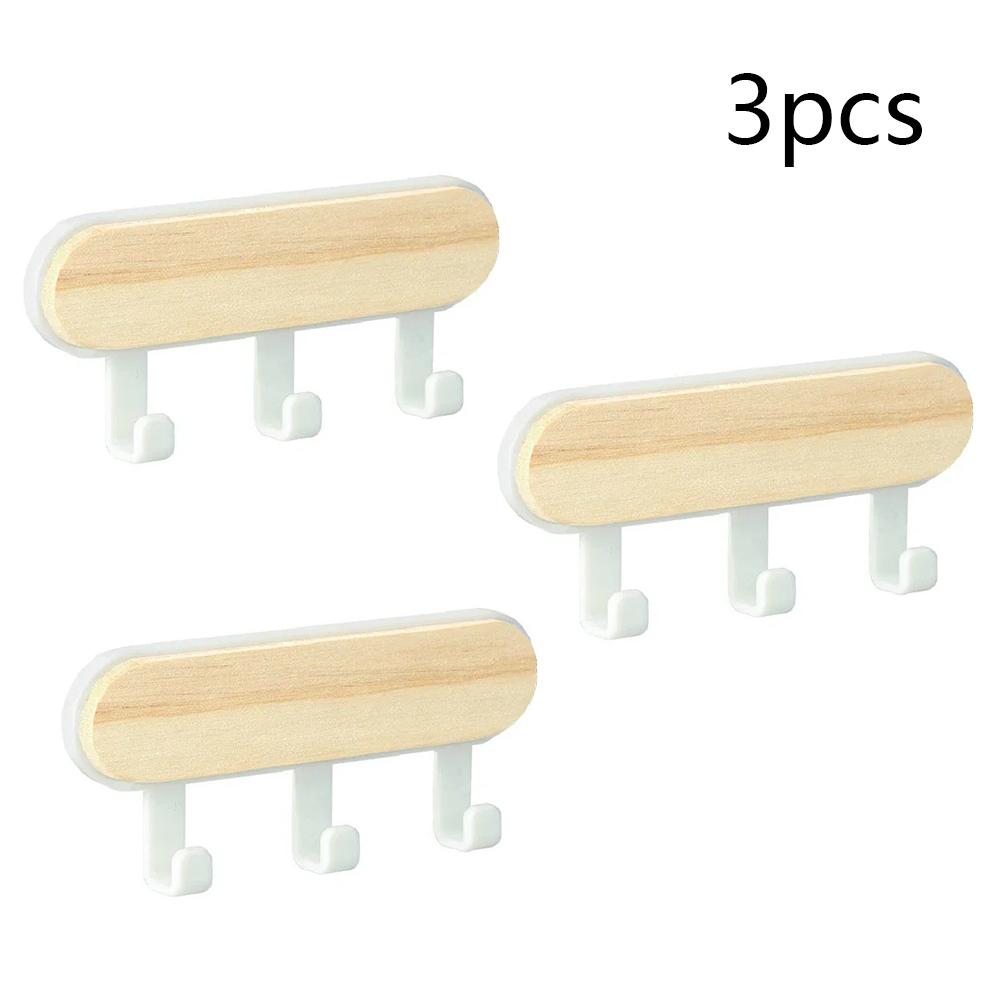 Organizator Depozitare Pălării Eșarfe Cârlige de Perete din Lemn Autoadezive Suport pentru Breloc Agățătoare de Perete pentru Ușă Agățătoare de Perete Menajer Cârlig Agățătoare Montată pe Perete