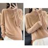 Women S Half Turtleneck Rhinestone Knitted Sweater Long Sleeve Base Layer