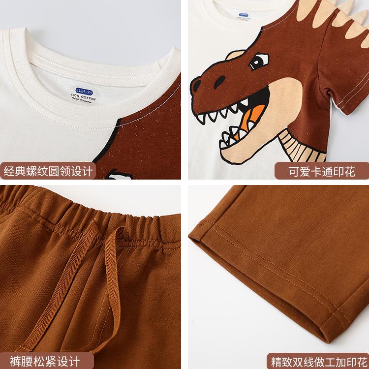 Summer Boys' Sports Two-Piece Knit Shorts and T-Shirt Set - European & American Style