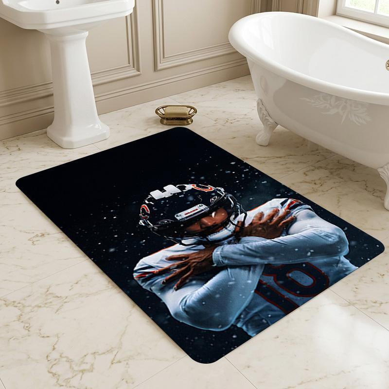 Football Player Living Room Nonslip Area Rug Soft Carpet For Bedroom Game Playroom Sofa Office Home Decor Doormat Christmas Gift C10244