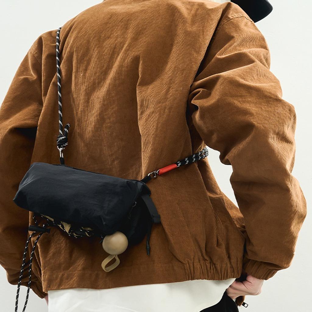 Waterproof Nylon Crossbody Bag for Women Men Trendy Water Bottle Bag Crossbody Purse with Adjustable Strap Sling Bag