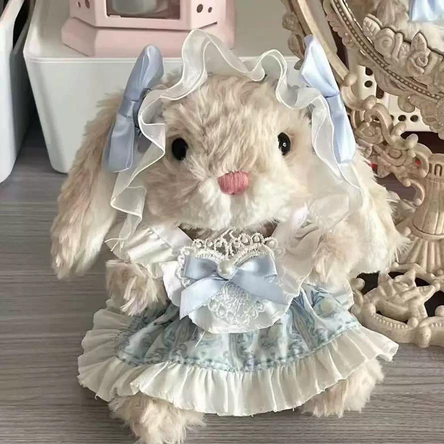 Lolita Cute Rabbit Plush Toy Doll Pendant - Adorable Bunny Figure with Outfit Gift