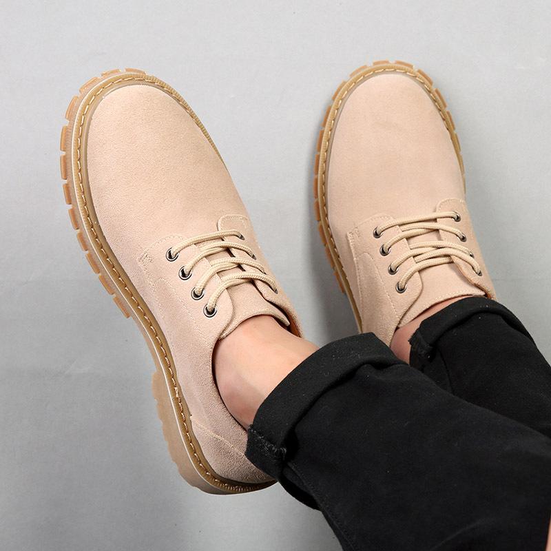 2025 Jaro Podzim Boty z pravé kůže Pánské ležérní boty Protiskluzové Derby z hovězí kůže Značková pánská obuv