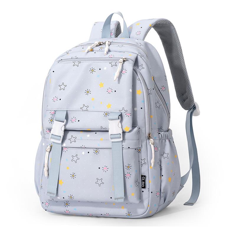 Large Capacity Backpack Printed Student Schoolbag Lightweight Backpack