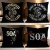 Popular S-SSons of Anarchy Cushion Cover Soft Washable Pillow Case Multi-Scene for Couch Bed Travel Office Use