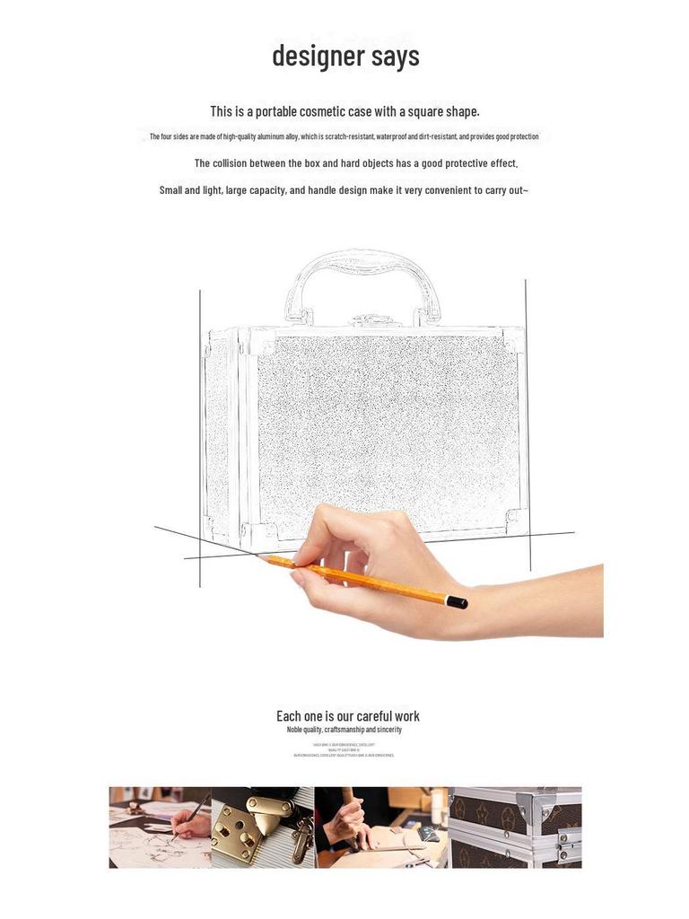 Geantă portabilă mare pentru machiaj și cosmetice