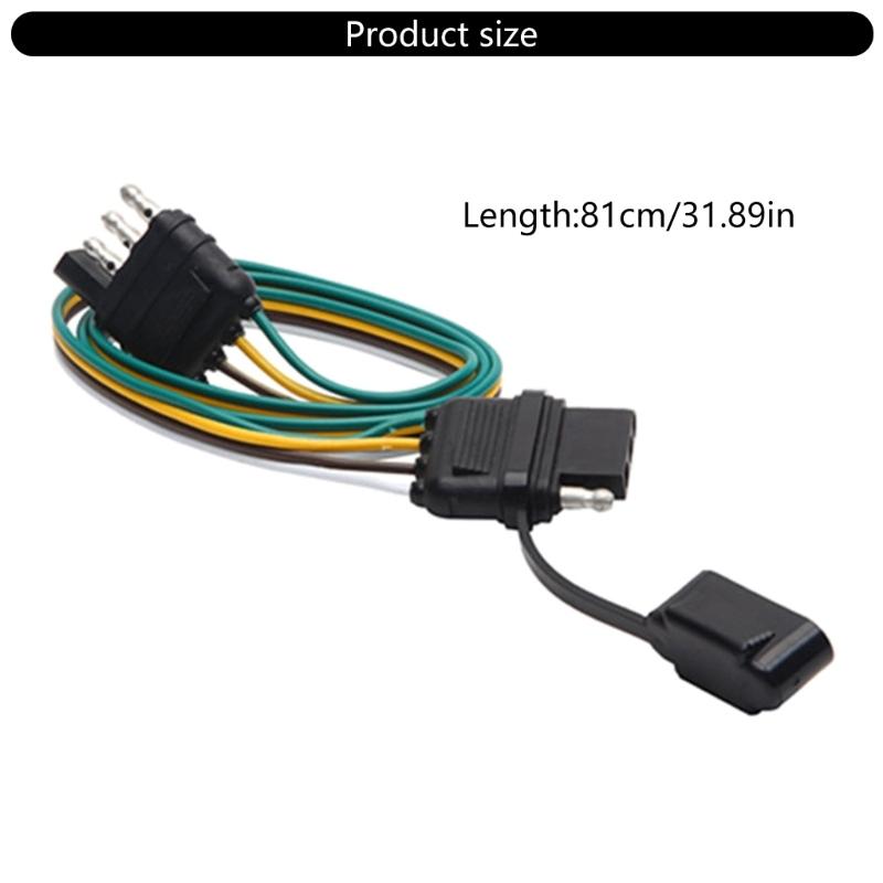 Universal 4 Pin Electrical Connector Shock Resistant ABS Housing No Tool 4 Wire Trailer Light Adapter Weatherproof