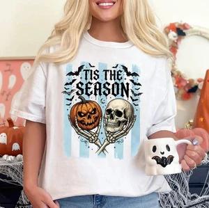 Halloween Skeleton Tis The Season T shirt Gift For Friends M