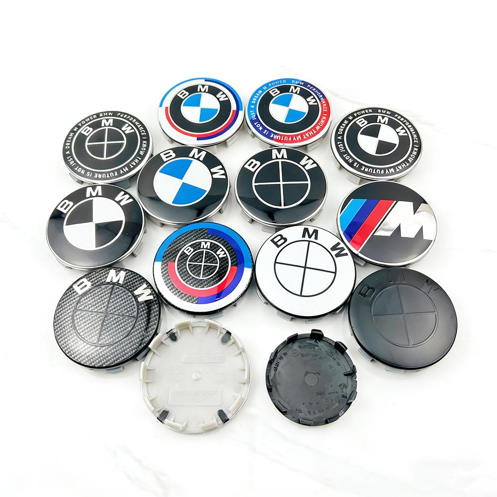 For BMW M 4pcs 56mm 68mm Car Logo Wheel Center Hub Caps For BMW X1 X3 X5 X6 Z4 E60 E38 E53 E70 E85 F30 F20 F48 F90 G30 G38 F52 Accessories YHLOV1