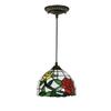 20cm/8“ European Stained Glass Pendant Lamp Dinning Room Chandeliers Hanging Light Bedroom Lighting Fixture Home Luminaria Decor