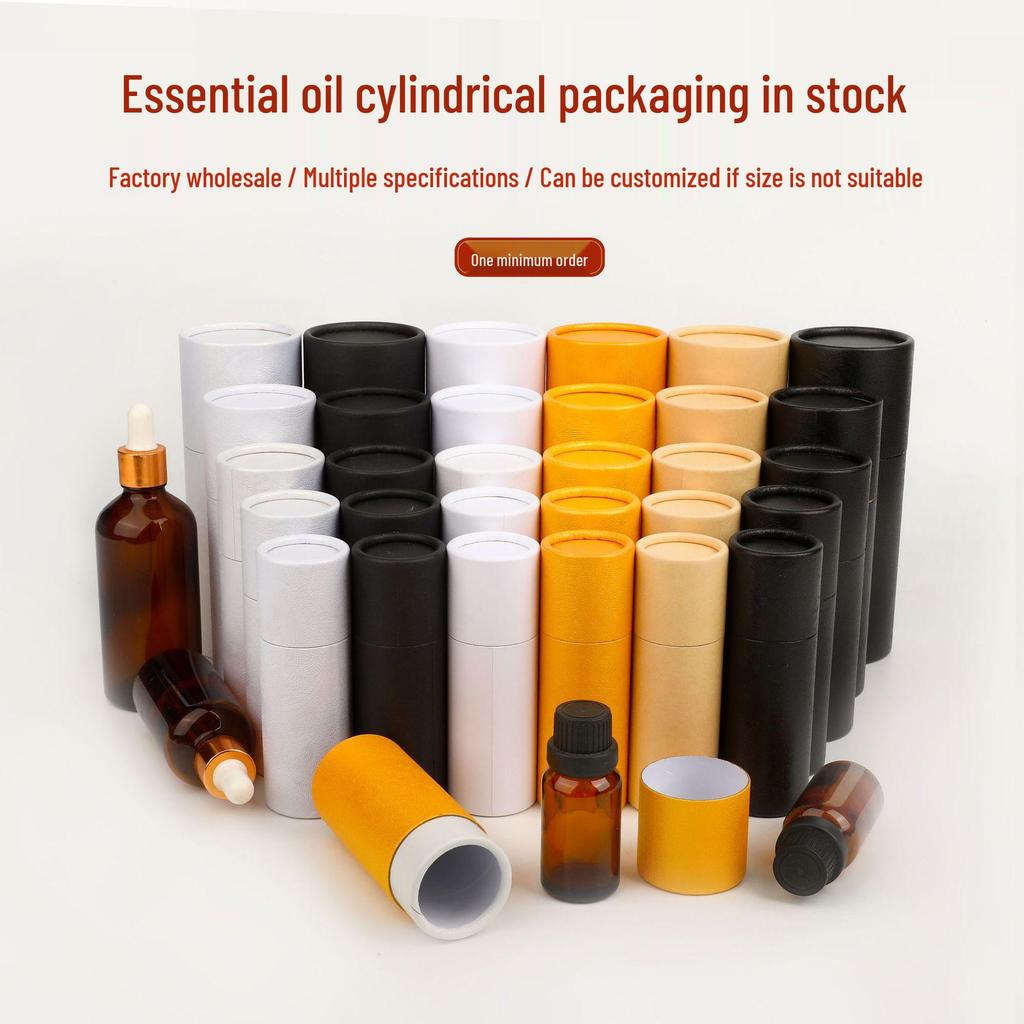 Kraft Paper Tube for Essential Oil Dropper Bottle - Round, Thickened Storage & Gift Box