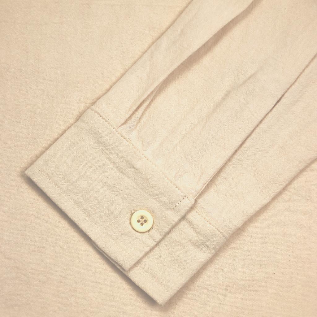 Loose Men's Linen Long Sleeve Shirt Casual Stand Collar Top Color Men's Casual Shirt Comfortable Breathable Summer Wear