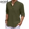 QICED Cotton T-shirt Men's Fashion Loose Shirt Printed Compassionate Shirt