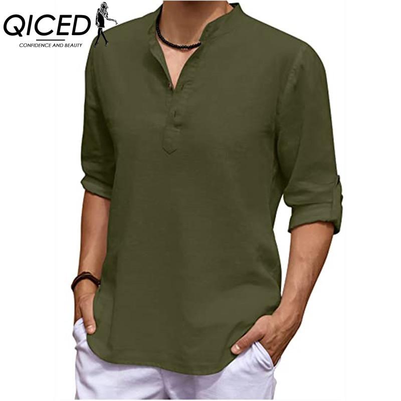 QICED Cotton T-shirt Men's Fashion Loose Shirt Printed Compassionate Shirt