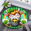 1pc Soft, Absorbent & Non Slip Happy calf Round Rug Soft Circle Rug for Living Room & Bedroom Decor, Chair Mats, and Unforgettable Home Gift