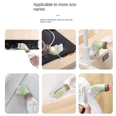 Creative Cleaning Brush Can Be Connected To Mineral Water Bottle Dry-Wet Dual-Use Cleaning Brush Household Gap Brush