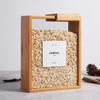 Simple Wooden Grain Storage Box - Used for Storing Oatmeal, Grains, and Food Environmentally Friendly Bamboo Cover Storage Box