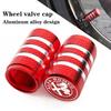 Hub Caps 4Pcs Car Wheel Tire Valve Caps Air Stem Covers For Alfa Romeo STELVIO Giulia 159 Giulietta 147 Mito 156 MTO Sportiva Ac ze2