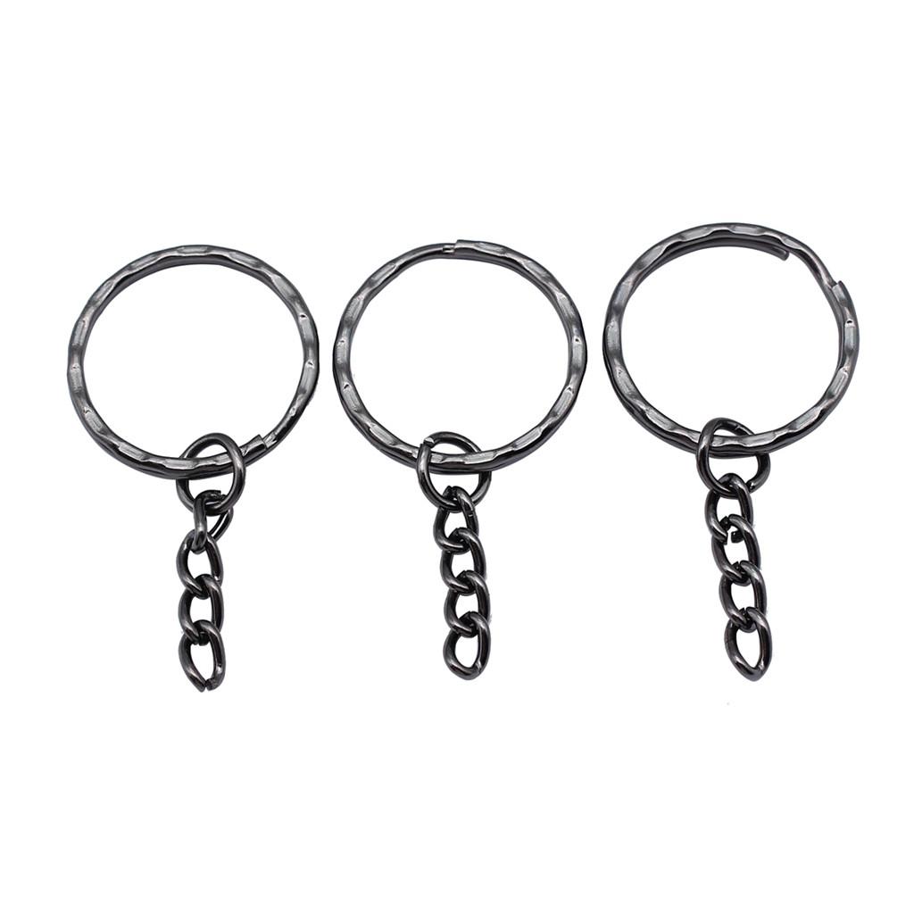 4 Colors 25mm 30mm Lobster Clasp Keychain With Extension Chain Jewelry Findings