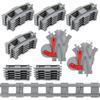 Train Tracks for Building Blocks, 32 Parts City Railway Set | Includes Straight & Curved Rails | Toy Gift for Kids
