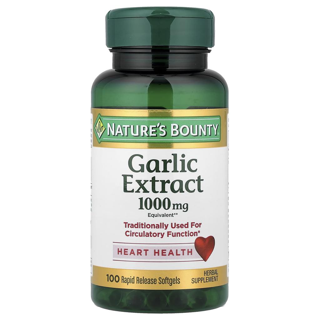 Nature'S Bounty, Garlic Extract, 1,000 Mg, 100 Rapid Release Softgels