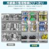 QYONLINE Can Storage Rack, Beer Can Holder, Fits 350ml and 500ml Cans, Adjustable Extendable, Double-Finished Refrigerator Storage Rack, Transparent C