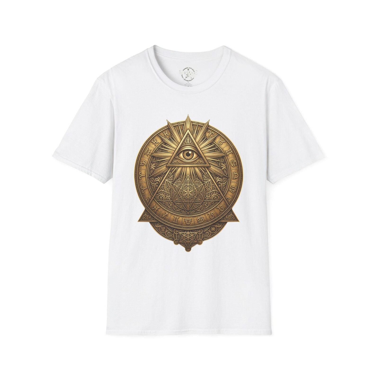 All-Seeing Eye Mandala T-Shirt Occult Pyramid Symbol S
