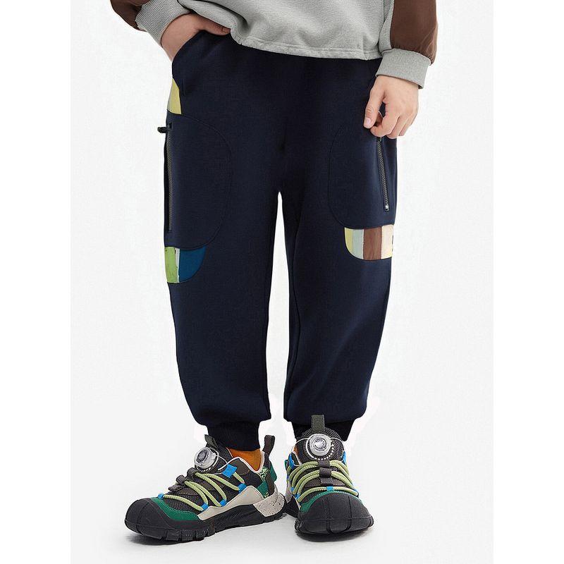 

[Designer Series] Mqd Boys Patchwork Sweatpants Spring and Autumn Style Children s Color-Blocking Sports Pants Tibetan youth 110