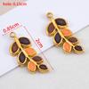 2pcs Enamel Dazzle Tree Leaf Pendants Stainless Steels Fish Tortoise Necklace Charms DIY Vintage Earring Jewelry Making Supplies