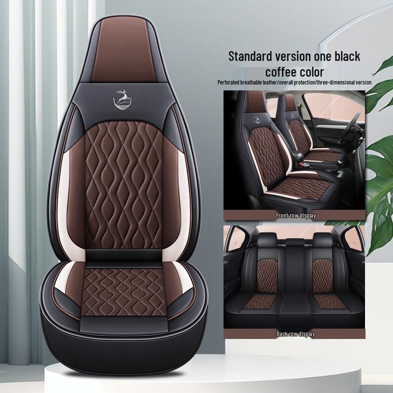 Universal 5-Seat Leather Car Cushion for Small Cars, All-Season Coverage